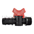 Shut-off valve 25mm PE x 3/4 AG