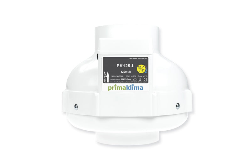 Prima Klima PK125-L 1 Speed Ventilator 400 m³/h 125mm